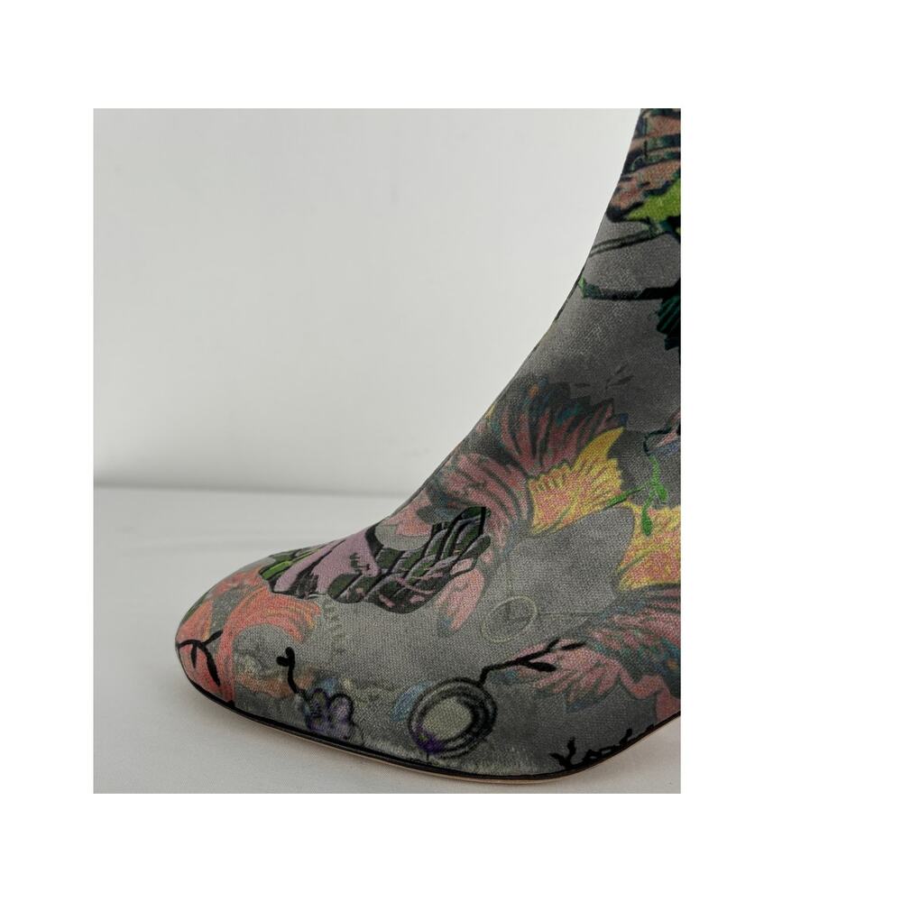 Rag and Bone Floral Velvet Print Drea Ankle Boot Womens Size 38.5 Grey - Picture 5 of 11
